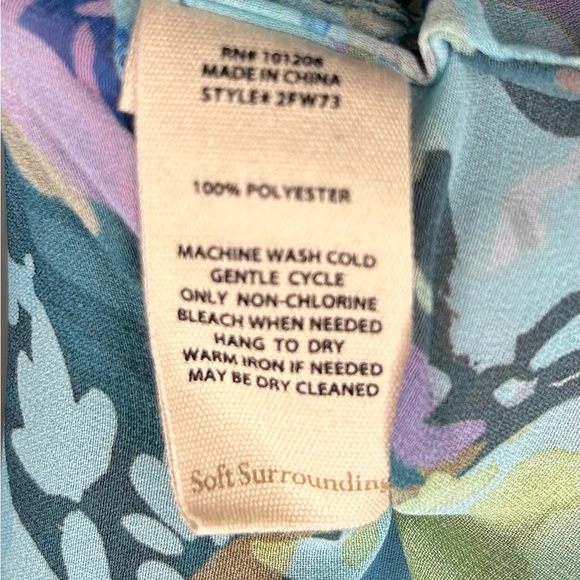 Soft Surroundings Floral Blouse Cami Set Women’s Size Large Tropical Colorful - Picture 6 of 9